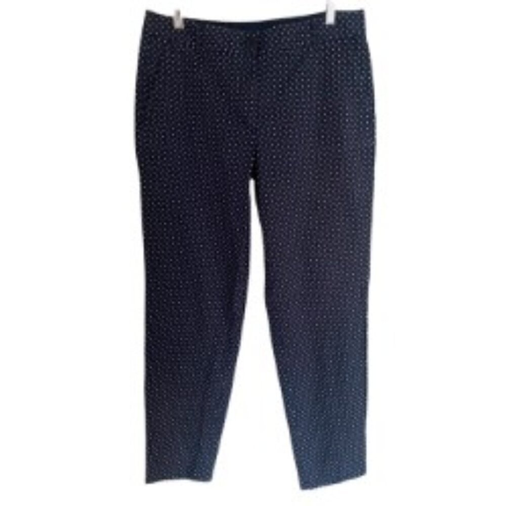 Talbots The Weekend Navy Polka Dot Chino Size 6